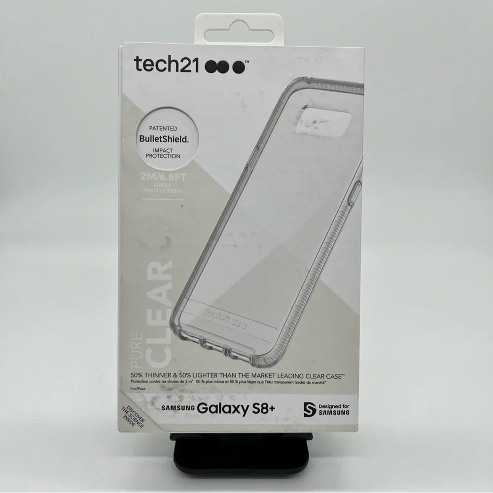 TECH21 Samsung Galaxy S8+ Plus Pure Clear Protector Case Impact Protection